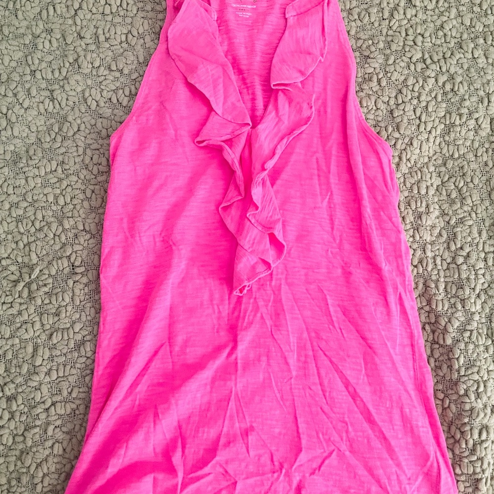 Pink Lilly Pulitzer Ruffle Tank